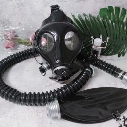 Three Piece Breathing Bag Rubber Full Face Mask