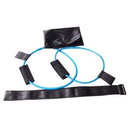 Color: Blue 25 pounds - Latex Material Yoga Fitness Belt Foot Pedal Tension Rope Home Exercise Fitness Equipment Home Workout Resistance Bands