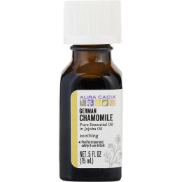 ESSENTIAL OILS AURA CACIA by Aura Cacia (UNISEX) - GERMAN CHAMOMILE IN JOJOBA OIL 0.5 OZ