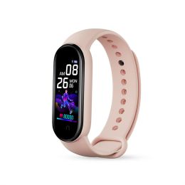 M5 Smart Watch For Men Fitpro Bluetooth Music Heart Rate Monitor Fitness Smartwatch (magnetic Suction) pink