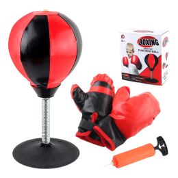 Boxing Punching Bag With Stand Freestanding Punching Bag Children Boxing Equipment Kids Boxing Set Toy Gift For Boys Girls Ages - Black - China