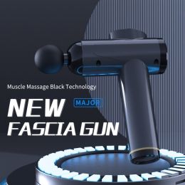 1pc High Frequency Massage Gun Professional Muscle Relaxation Fitness Relaxation Electric Massager With Portable Bag Therapy Fascia Gun - Black