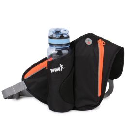 Sports Waist Bag Outdoor Cycling Mountaineering Bag Water Bottle Bag Belt Bag - Black