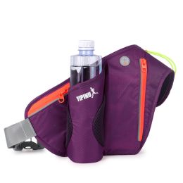 Sports Waist Bag Outdoor Cycling Mountaineering Bag Water Bottle Bag Belt Bag - Purple