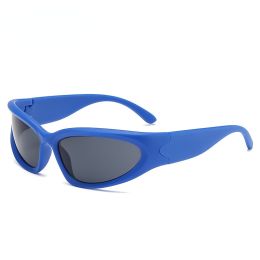 Fashion Riding Cycling Sunglasses Sports Bicycle Glasses Goggles Mountain Bike Glasses Men's Women Outdoor Lens UV400 Eyewear - blue blue