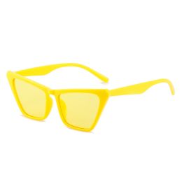 Fashion Cat Eye Sunglasses Women Leopard Glasses Retro Sunglass Female Luxury Designer Eyewear UV400 Sun Glass Gradient Shades - yellow yellow