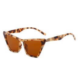 Fashion Cat Eye Sunglasses Women Leopard Glasses Retro Sunglass Female Luxury Designer Eyewear UV400 Sun Glass Gradient Shades - leopard tea