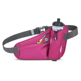 Outdoor Sports Waist Bag Multifunctional Water Bottle Bag Mobile Phone Bag - Red