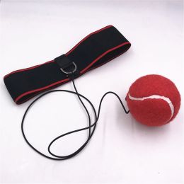 Boxing Reflex Ball Punching Ball on String with Headband Training Speed Reaction - red