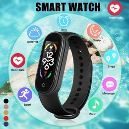 Smartband Fitness Smart Bracelet Heart Rate Blood Pressure Measurement Waterproof Smart Watch Men Women - Black - One Size Fits All