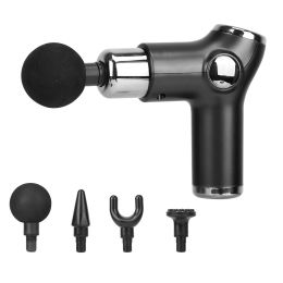 Massage Gun Deep Tissue Fascia Massager Rechargeable Percussion Muscle Relaxation Gun - Black