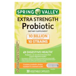 Spring Valley Extra-Strength Probiotic Vegetable Capsules;  30 Count - Spring Valley