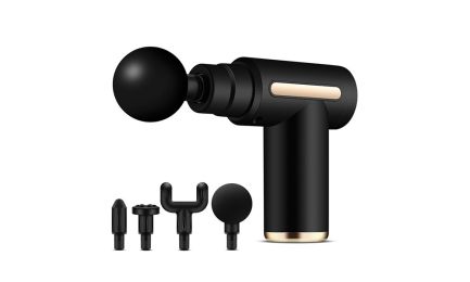 Mini Powerful Deep Tissue Muscle Relax Massager Fascia Gun Drill - Black