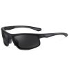 Sports Sunglasses Polarized Photochromic Night Vision Sunglasses - Black frame black and gray sheet