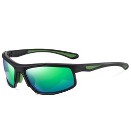 Sports Sunglasses Polarized Photochromic Night Vision Sunglasses - Black frame green film