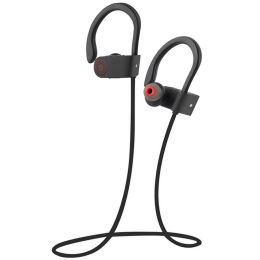 Wireless Headset IPX7 Waterproof Sport Headphones In-Ear Wireless4.1 Stereo Earphone Noise Canceling Neck Earbuds - Black