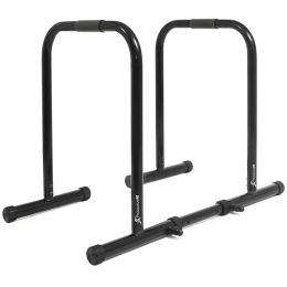 Fit Dip Stand Station Body Press Bar with Safety Connector - Black