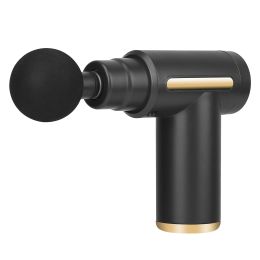 Percussion Massage Gun USB Type C Rechargeable Deep Tissue Vibration Massager - Black