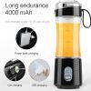 Portable Electric Juicer Cup Fruit Blender Maker Bottle Mixer USB Rechargeable - Black