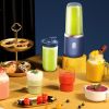 Portable Electric Juicer 400ml Lemon Orange Fruit Squeezer Multifunction Mixer Fruit Smoothie Blender Household Appliances - Blue 1 cup