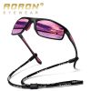 Sports Sunglasses Polarized Photochromic Night Vision Sunglasses - Black frame black and gray sheet