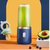 Portable Electric Juicer 400ml Lemon Orange Fruit Squeezer Multifunction Mixer Fruit Smoothie Blender Household Appliances - Blue 1 cup