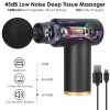 Percussion Massage Gun USB Type C Rechargeable Deep Tissue Vibration Massager - Black