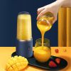 Portable Electric Juicer 400ml Lemon Orange Fruit Squeezer Multifunction Mixer Fruit Smoothie Blender Household Appliances - Pink 2 cups