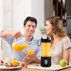 Portable Electric Juicer Cup Fruit Blender Maker Bottle Mixer USB Rechargeable - Black